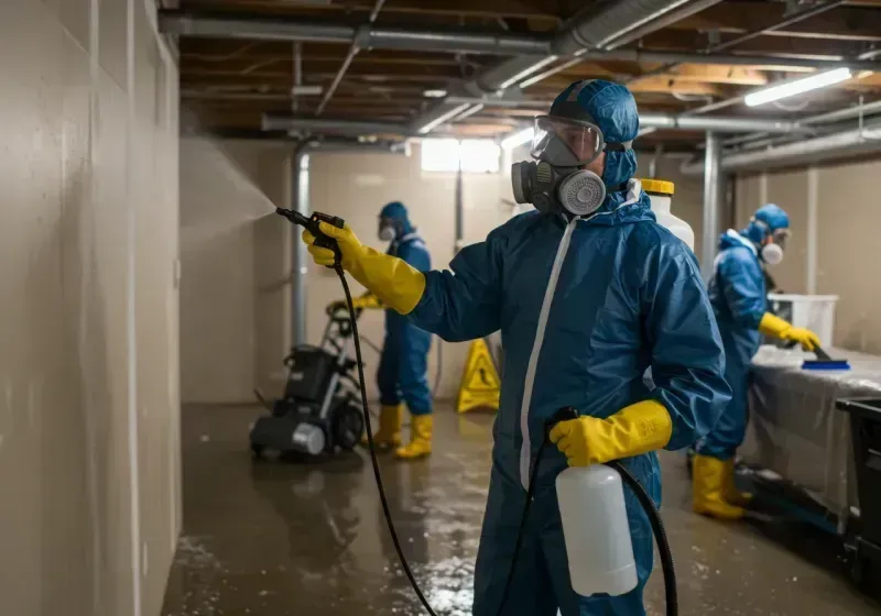 Basement Sanitization and Antimicrobial Treatment process in Jones County, IA